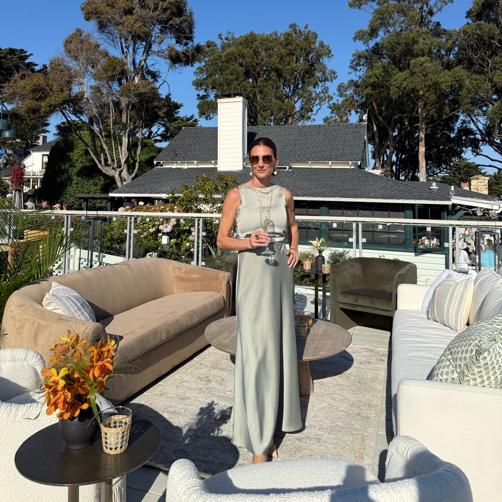 Sachin + Babi Beckett Satin Charmeuse Sleeveless Maxi Dress Pistachio Size 0 - Picture 1 of 8